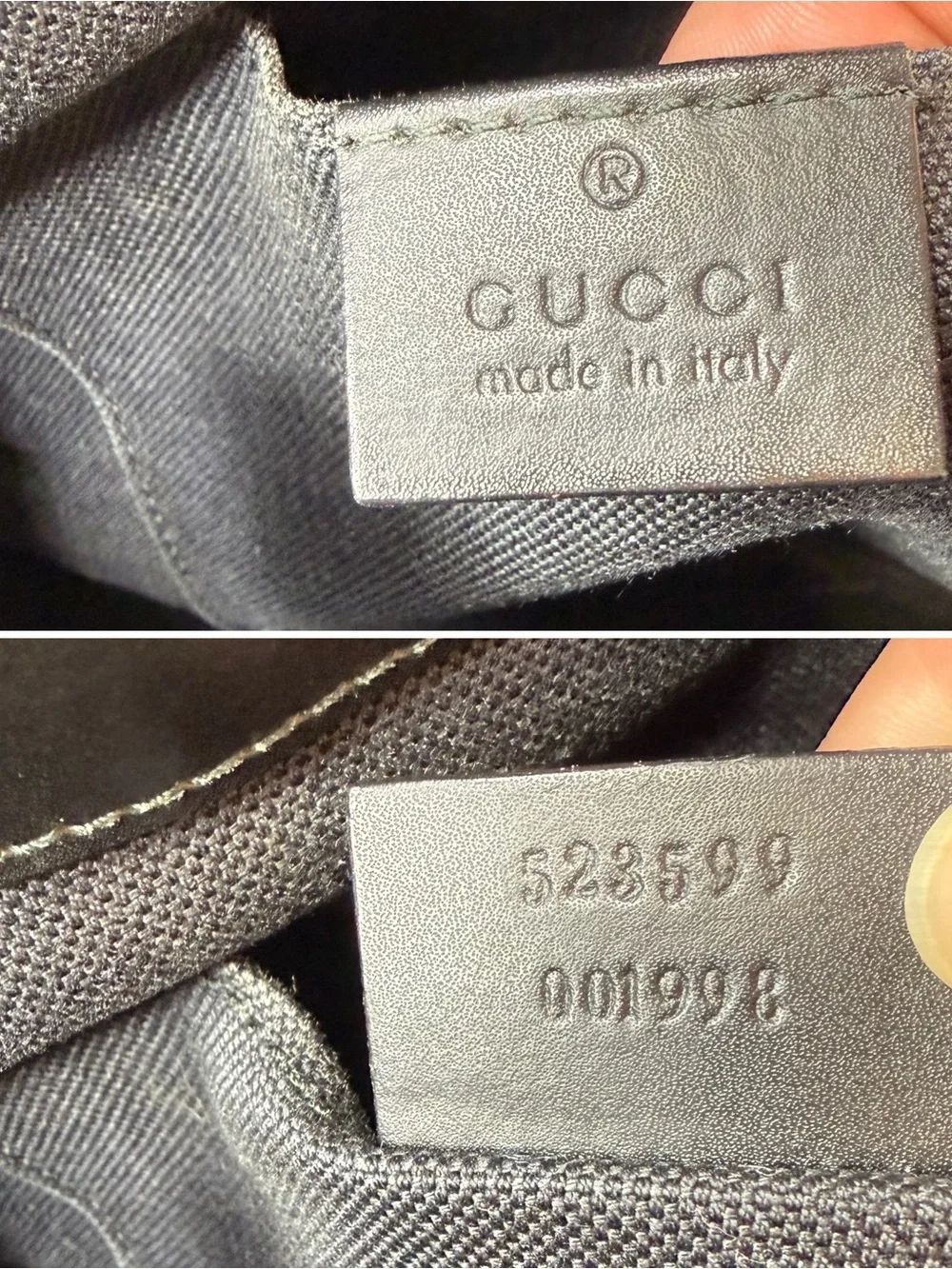 Authentic Gucci unisex messanger bag black supreme canvas small